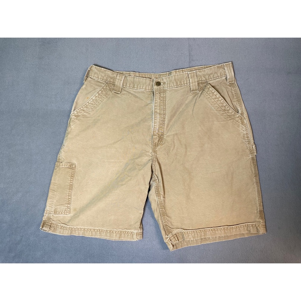 VTG. 90s Carhartt Men's shorts Meas. 36"x9" Duck canvas carpenter workwear